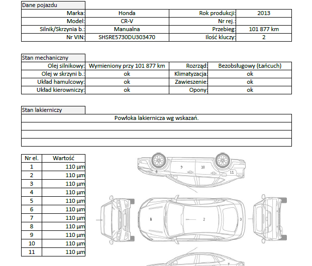 HONDA CR-V 2.0 155KM 2013′ Marża