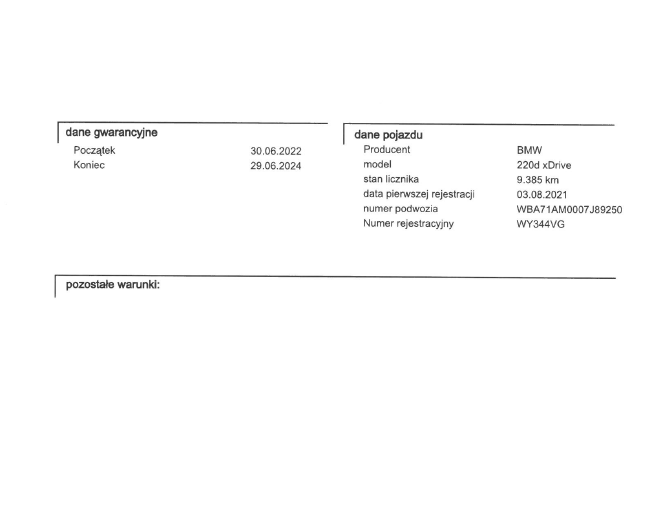 BMW SERIA 2 2.0 190KM 2021′ Polska VAT23
