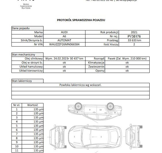 Audi A6 2021 2.0 Diesel 204KM mHEV SalonPL Gwarancja Sport VAT23