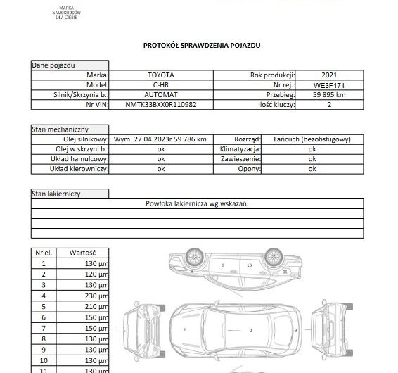 Toyota C-HR 2021r 1.8 Hybryda 122KM Style Automat SalonPL VAT23
