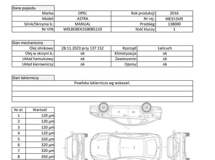 Opel Astra 2016 1.6D 110KM kombi srebrne 138 tys km Vat-marża